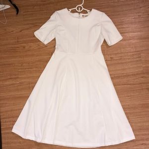 White A-line dress